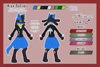 Alex Ref Sheet by k9player - lucario, male, leather, pokemon, clothing, ref sheet, reference
