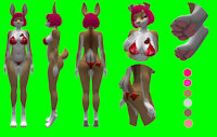 Day Demon Bunny ref by daydreamer0581 - bunny, female, demon, sl, secondlife, charactersheet