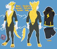 Yanders for Anirecast on FA by Rubyd8 - male, pokemon, reference-sheet, boltund