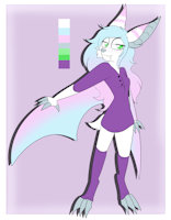 New OC- Jason and Liz Dark, Penny's Parents by caty64 - red, cute, female, wolf, male, commission, bat, purple, demon, size difference, couple, parents, wings, oc, cigarette, long tail, green eyes, cottontail, long ears, demon wolf, cotton candy, ocs