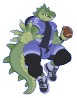 Percival Esteban (Pedro Salvador) by RathMutatio - male, alligator, sports, football, percival
