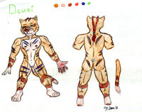 Deuxi Ref Sheet by Itallo - male, lion, tribal, furdye