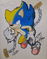 Dark Super Fleetway Sonic // Remake by SilverTyler25