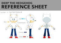 Derp the hedgehog-Reference Sheet by znm123mlgb - male, hedgehog, sonicfancharacter