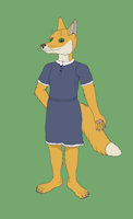 Irfie by Irfie - fox, female, dress, barepawed