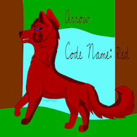 Red Arrow (old drawing) by CrazyCorbeau - red, wolf, male, oc