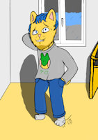 Sebastien Fuan (Fursona) by Furodetan - cat, feline, male, rain, oc, fursona, boots, animal, animal crossing, raincoat, crossing, nonbinary