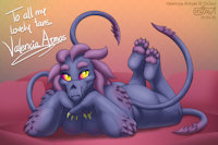 Valencia Armas by DrJavi - female, feet, monster, creature, paw pads