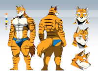ME! by luckylegs - male, canine, ref, sheets, speedo, petyaorlov
