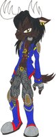 Gideon the Moose by Ryushusupercat - male, demon, moose, bovid, mobian, sonic fan character, ryushusupercat, sonic fanon characters, project fallen, gideon the moose