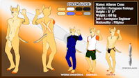 2020 #5 - Aileron Cross Character Reference Sheet by Lownleinhigh - dog, male, canine, original, character, sheet, oc, pilot, reference, engineer, candid, lownleinhigh