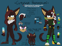 Greyson Harenezumi-Marcel Reference by FluffedUpStudios - cat, male, hybrid, hedgehog, sonic, oc, fc, mobian, hedgecat, black arms, sonic oc, sonic fc, fanchild, sonicfc, blackarms, sonicoc, fankid, mobian oc, mobianoc, mobian fc, mobianfc