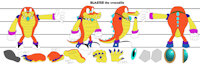 Blaster the crocodile [REF] by JollyLizard - male, reference sheet, reference, crocodile, mobian, model sheet, blaster, referencesheet, modelsheet, reference-sheet, blaster the crocodile