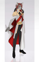 Demon King Alucard by YusukeNakamura - wolf, male, demon, king, alucard, demon king, king alucard
