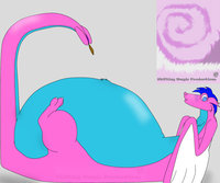 Tubby Wyvern Cuteness~ by Argaron - female, wyvern, big belly