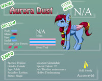 Aurora Dust Reference by WetFox - female, reference sheet, oc, shimmer, aurora, pegasus pony, mlpfim