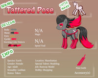 Tattered Pose Reference by WetFox - female, reference sheet, oc, mlp, my little pony friendship is magic, earth pony
