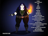 Rosa Gateman's Profile by FIREWOLF1990 - big, comedy, female, fat, profile, human, goth, gothic, horror, gun, mystery, action, bbw, big breasts, big boobs, fatty, handgun, original character, profile picture, heroine, big belly, pyrokinesis, superheroine, goth girl, fat thighs, big beautiful woman, fat girl, bigbeautifulwoman, rosa gateman
