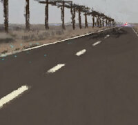 Skid Marks by moyomongoose - highway, new mexico, skid marks, year 1960