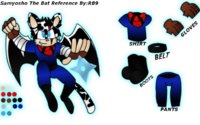 Samyosho Reference by RB9 - male, bat, tiger, striped