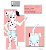 Vivi Reference by HydroFTT - dog, babyfur, diaper, cub, female, canine, dalmation, spirit, dalmatian, vivi, viviane, firefighter, hydroftt, undine