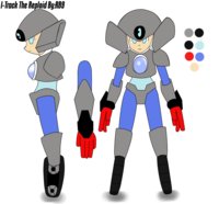 I-Track The Reploid Reference by RB9 - male, robot, megaman