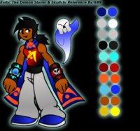 Keilic and Skullchi Reference by RB9 - male, demon, human, slayer