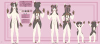 Alyssa Kintana by ChesterTheFisher - female, reference sheet, corgi, rough collie, mixed breed