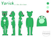 Yorick - reference sheet by Marinyah - male, bear, reference sheet, furry, fursona, direbear