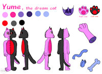 Yume - new ref sheet by Marinyah - cat, reference sheet, furry, design, sheet, fursona, ref sheet, reference, none, characterdesign