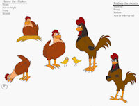 Rodney and Henny by SweetCowLamb - chicken, rooster, chicks, chickens, female and male