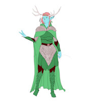 Laurel Erlee by Neosate - female, druid, dungeons and dragons, character reference, d&d, firbolg, 5th ed
