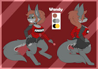 Wendy [Commission] [Ref] by NotAFurfag - pussy, breasts, wolf, anthro
