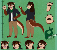 Aiden Ref 2020 SFW by AidenanMadraUisce - male, otter, clothes, ref