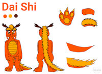 Dai Shi - reference sheet by Marinyah - dragon, male, reference sheet, furry, sheet, fursona, reference, refsheet