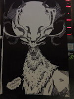 Eikthyrnir, Inktober 2020, Day 11 by Alcho
