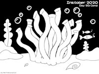 Inktober 2020 - Day 20: Coral by RenTheCat
