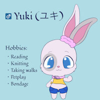 Yuki by WitchBun - bunny, male, rabbit, collar, chibi, original character, tdm