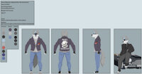 Niko V2 by SirBear - wolf, male, ref sheet, comission