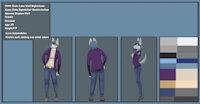 Ziska by SirBear - female, wolf, ref sheet, comission, genderbender