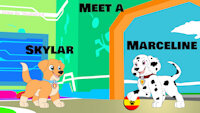Meet a Skylar and Marceline - Paw Patrol O'C by battyskyeverestcoral14 - dog, puppy, female, male, tail, eyes, spots, collar, pup, ball, dalmatian, brother and sister, paw patrol, o'c, coockapoo