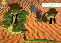 Rio the Anaconda by Filibolt - male, cowboy hat, anaconda, sonic oc, cowboy attire