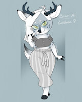 Briar (outdated) by SuetonicSonic - girl, female, feminine, anthro, deer, cervine, furry, student, college, fem, oc, reindeer, wide hips, original character, big hips, furry oc, anthrofurry, widehips, anthro oc