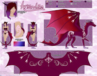 Ariandae Reference Sheet [C] by IcyMarth - dragon, female, clothed, reference sheet, feral, wings, solo, reference, dragoness, humanoid, head shot