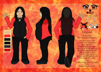 Jarysabel Reference Sheet by Dragonhuntx - red, girl, woman, female, reference sheet, chub, chubby, black, human, sheet, ref, ref sheet, reference, refsheet, referencesheet, dragonhuntx, jarysabel