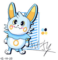 a first look at fiffy by cerufiffy - male, oc, ms paint, fox/bunny