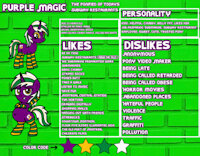 Purple Magic's 2020 reference sheet by MrSGroupArts - reference sheet, mare, unicorn pony, bidepal pony