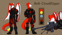 Spartan CloudRipper by CloudRipper - dragon, male, hybrid, canine, armor, spartan, halo