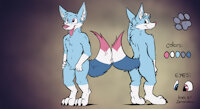 FlamingPaw by FlamingPaw - male, reference sheet, anthro, ref, ref sheet, reference, anthropomorphic, refsheet, arctic wolf, ref-sheet, referencesheet