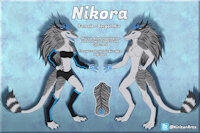 Nikora Reference 2021 by Imaginaryhangover - female, tiger, silver, horns, sergal, crystals